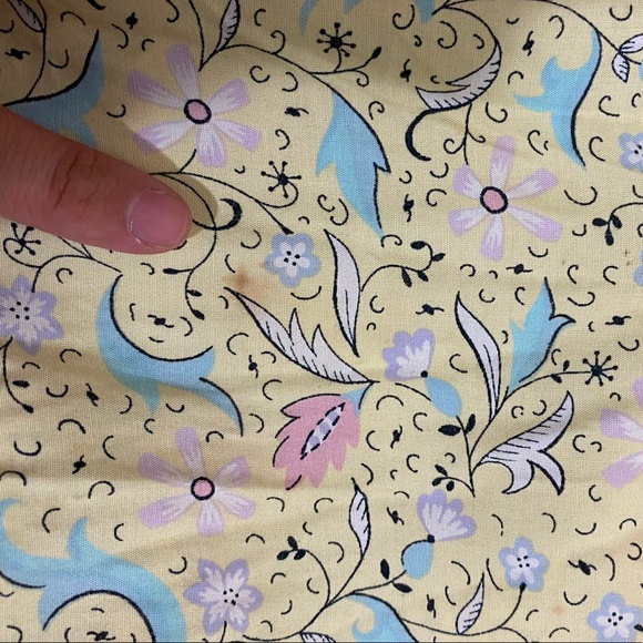 Patty O Neil Vintage dress yellow floral 12 - Picture 7 of 15